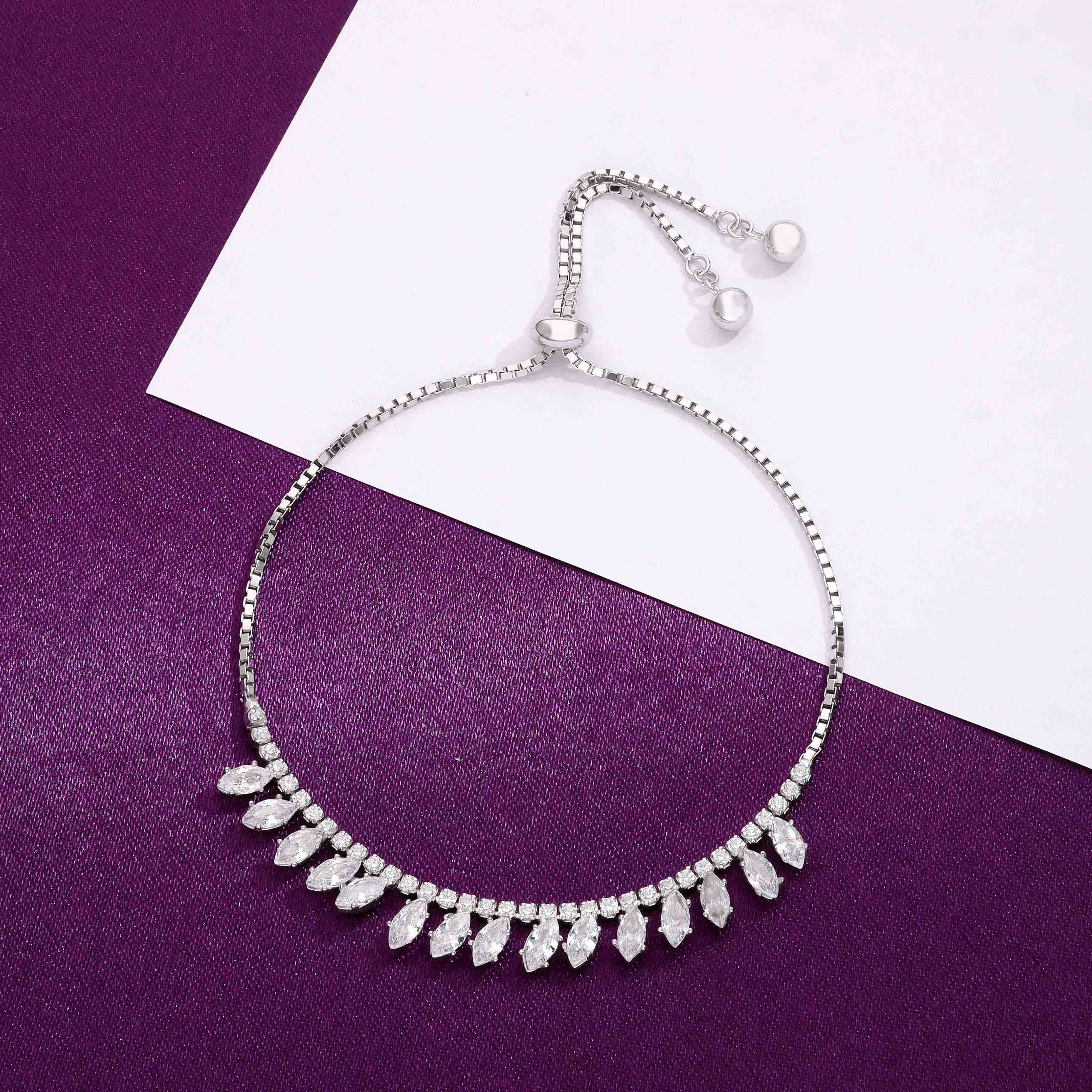 Bling of Sophistication Silver Bracelet - Image 5