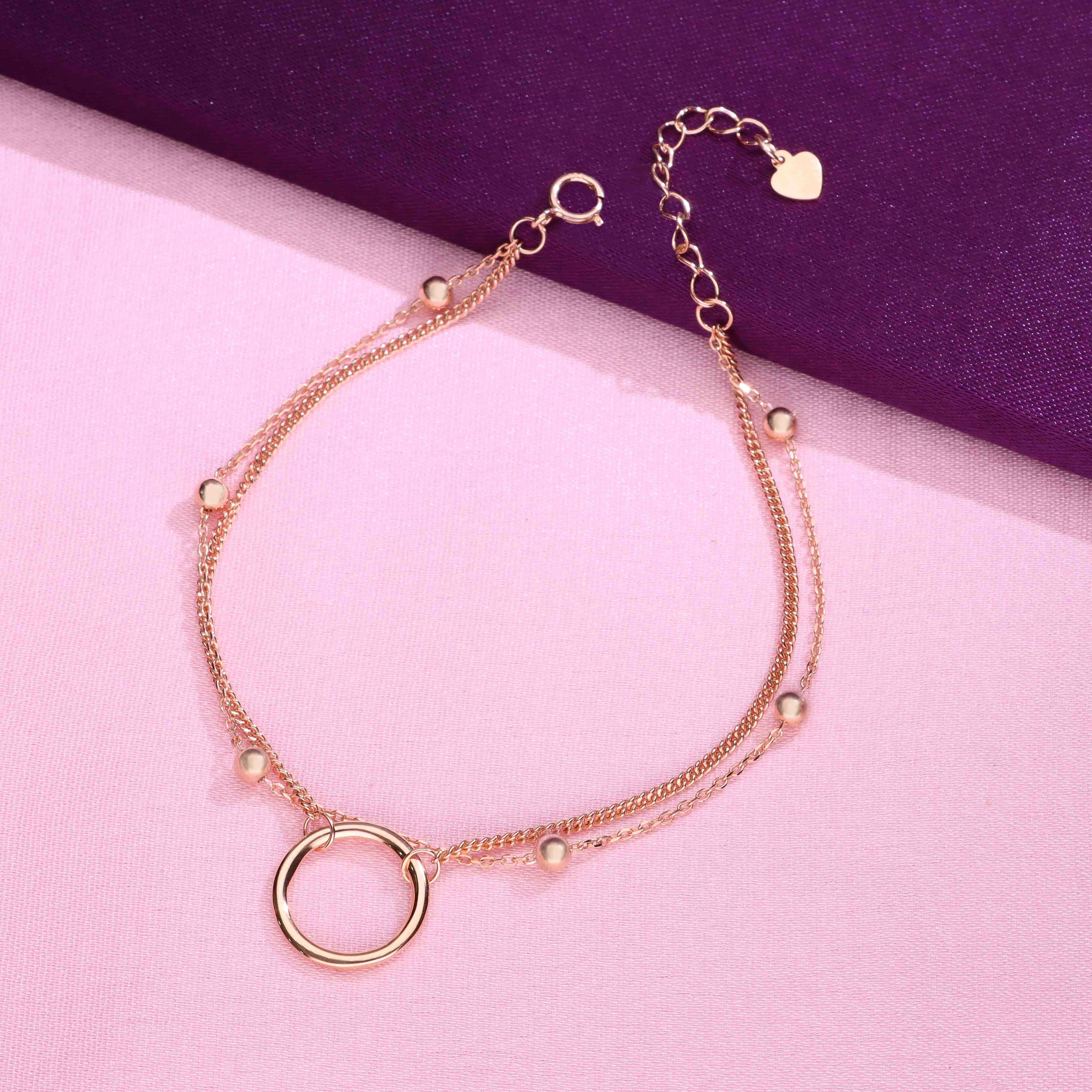 Minimal Double Layered Silver Beaded Casual Bracelet - Image 2