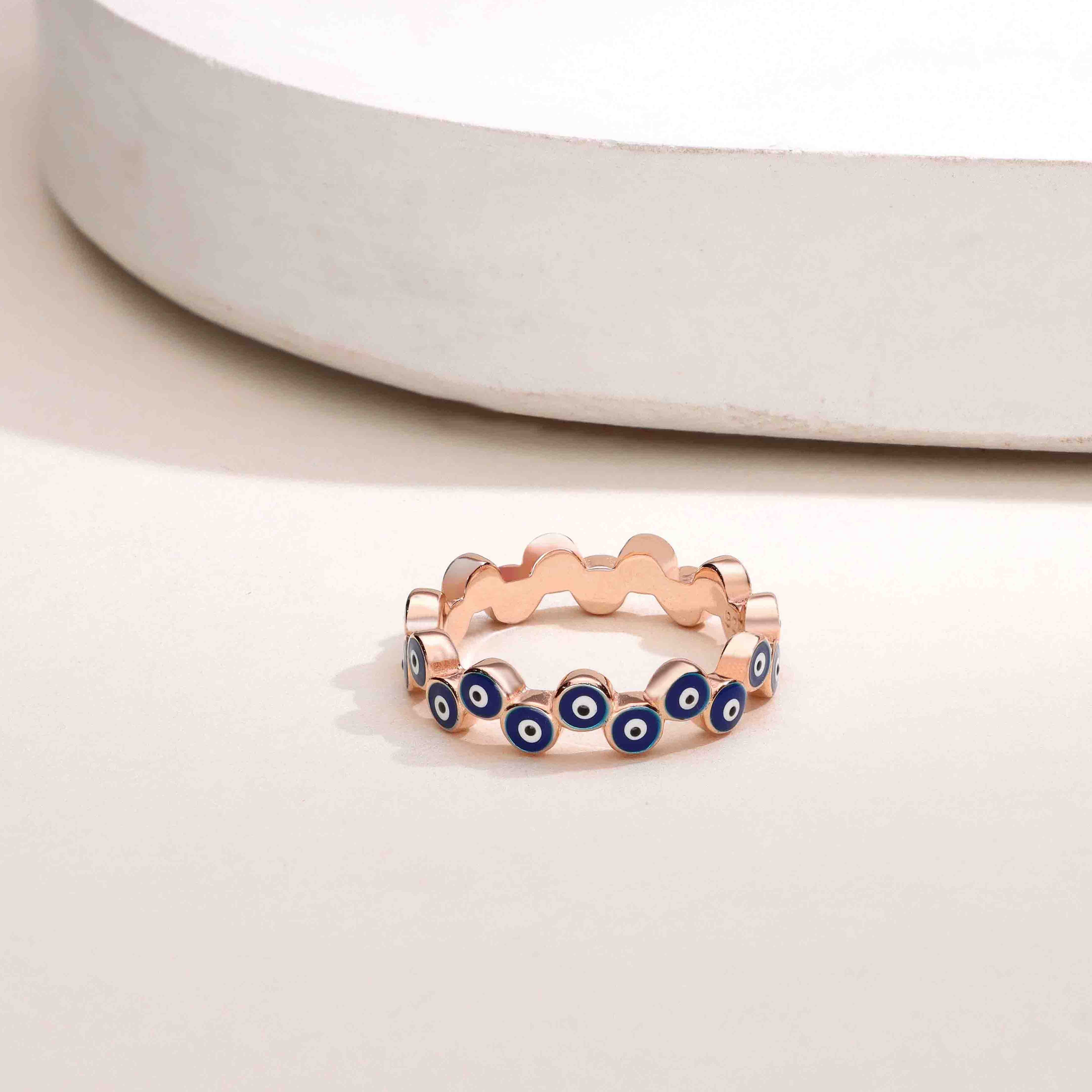 Trendy Multi Evil Eye Silver Ring - Image 6