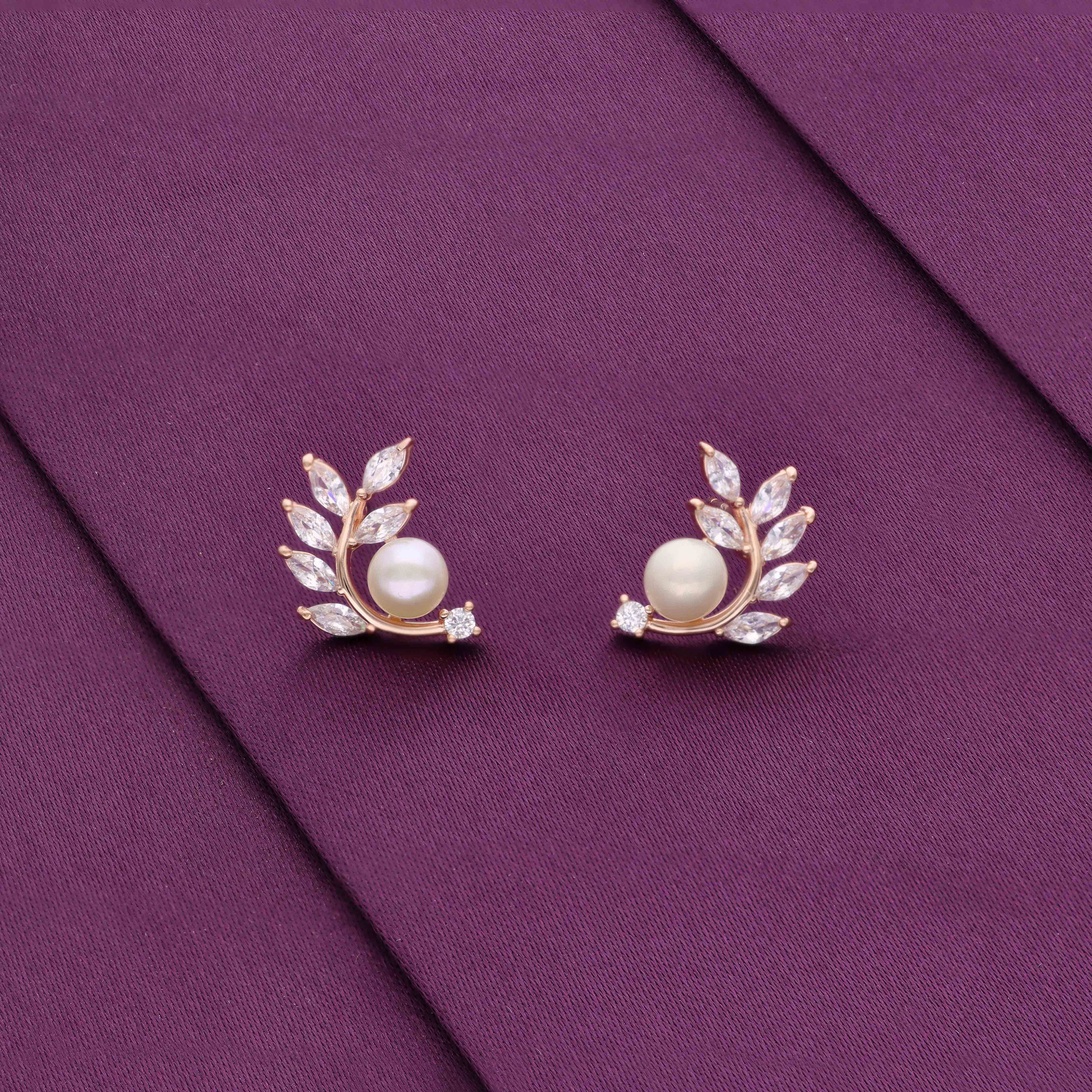 Exquisite Artistry Pearl Silver Earrings - Image 2