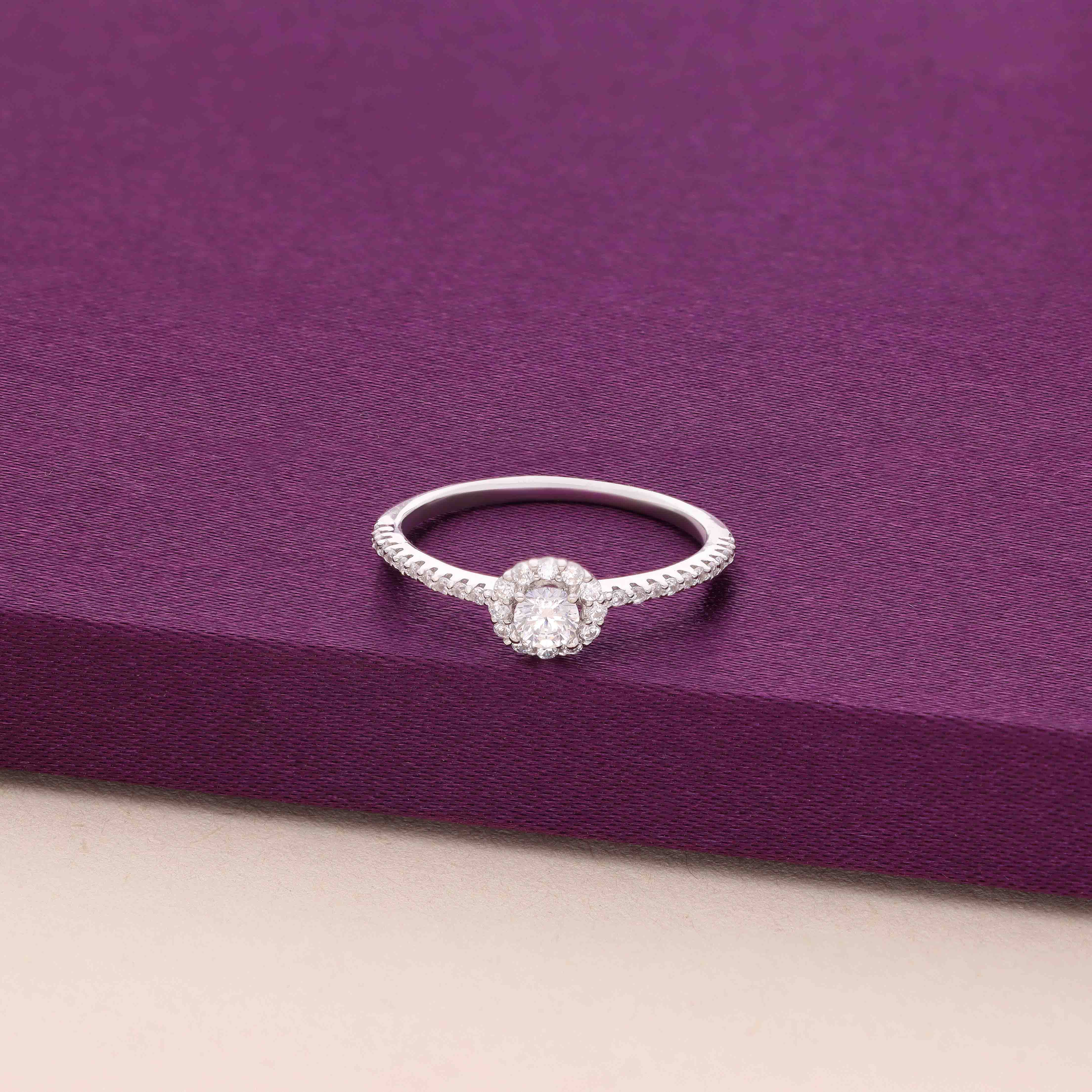 Forever Fleur Solitaire Silver Ring