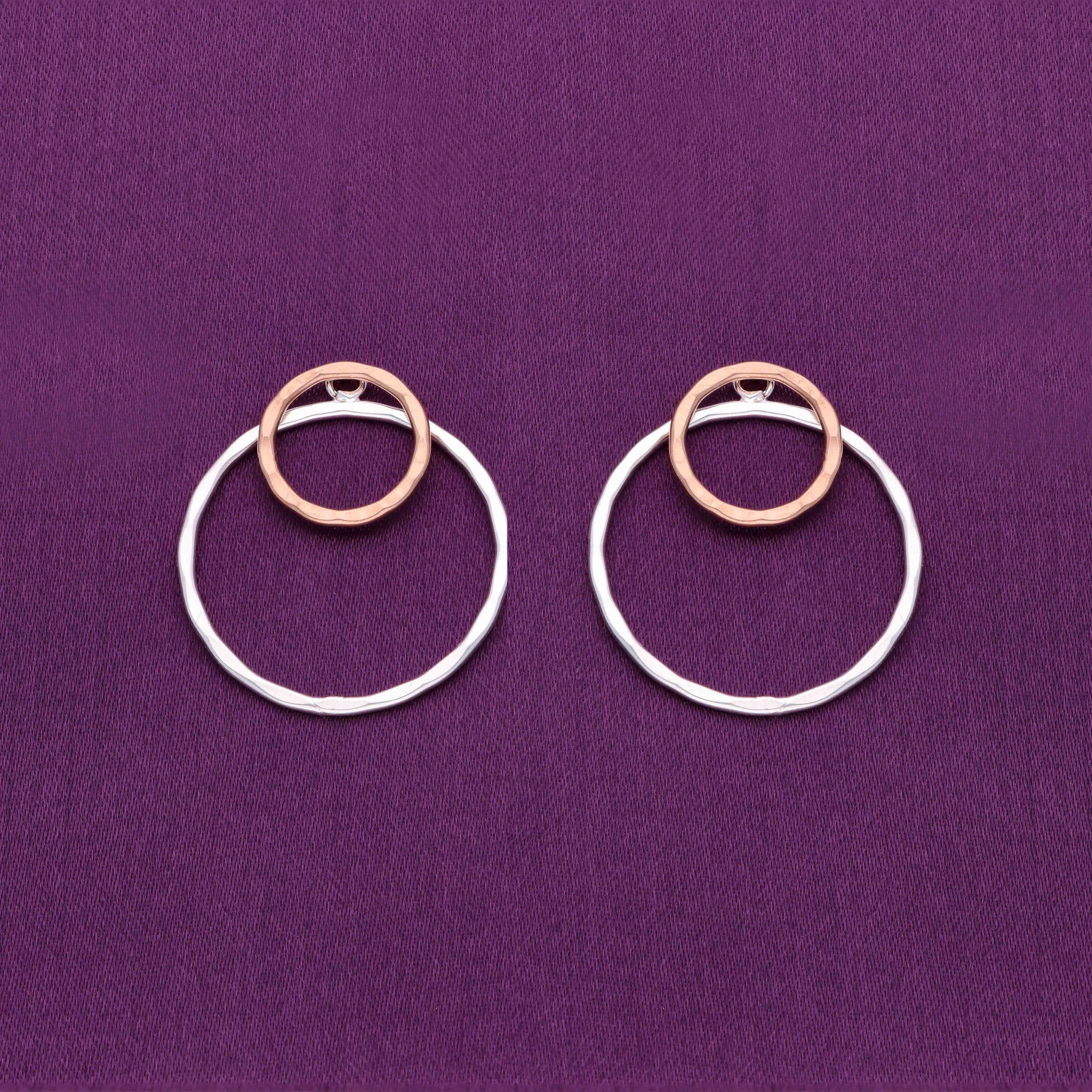 Entwined Orbs Dangler Silver Earrings