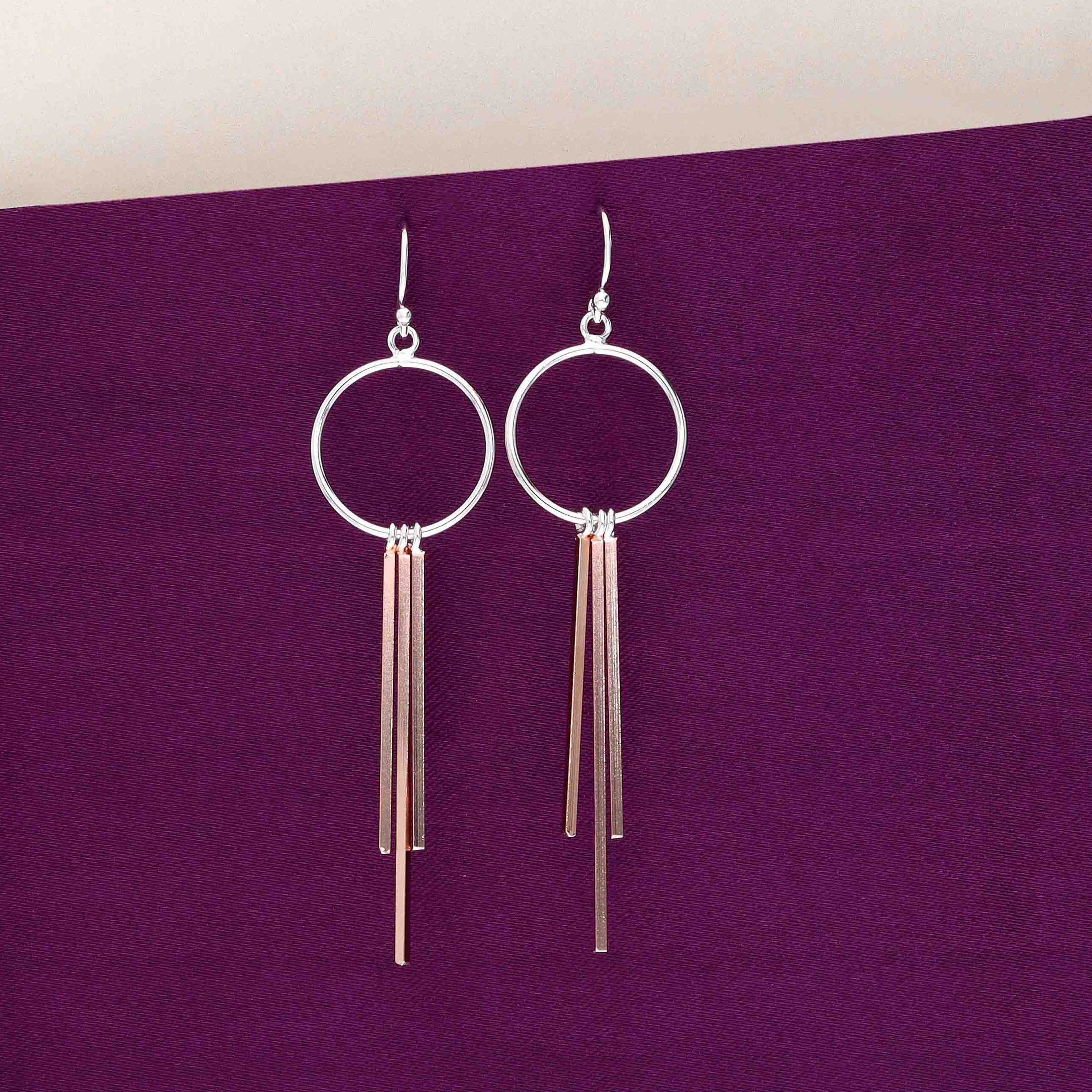 Fabulous Fringes Dangler Silver Earrings - Image 6